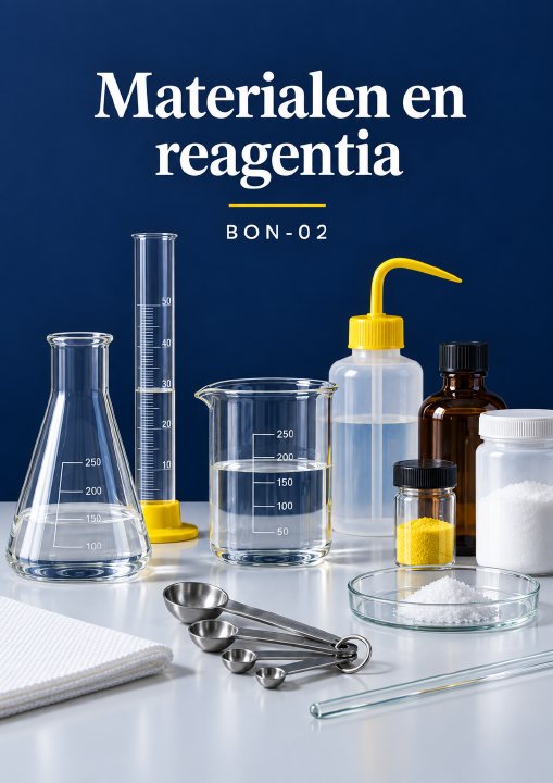 Omslag overzicht van materialen en reagentia