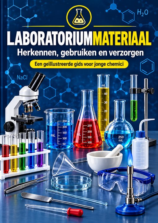 Omslag laboratoriumapparatuur en glaswerk